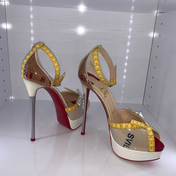 louboutin tape measure heels